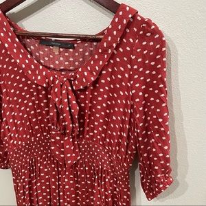 Rust Polka Dot Summer Dress